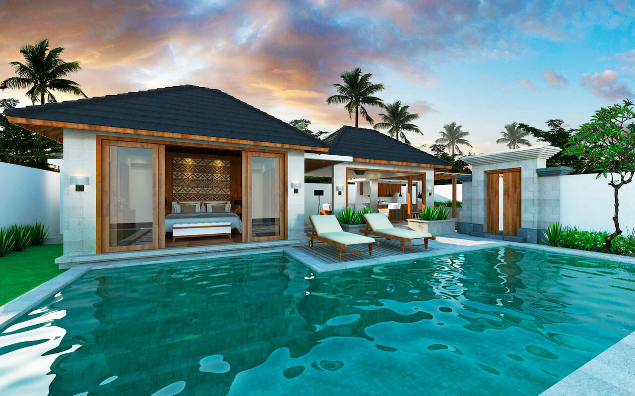  Villa  pas ch re  Bali  1 chambre piscine moderne Realty 