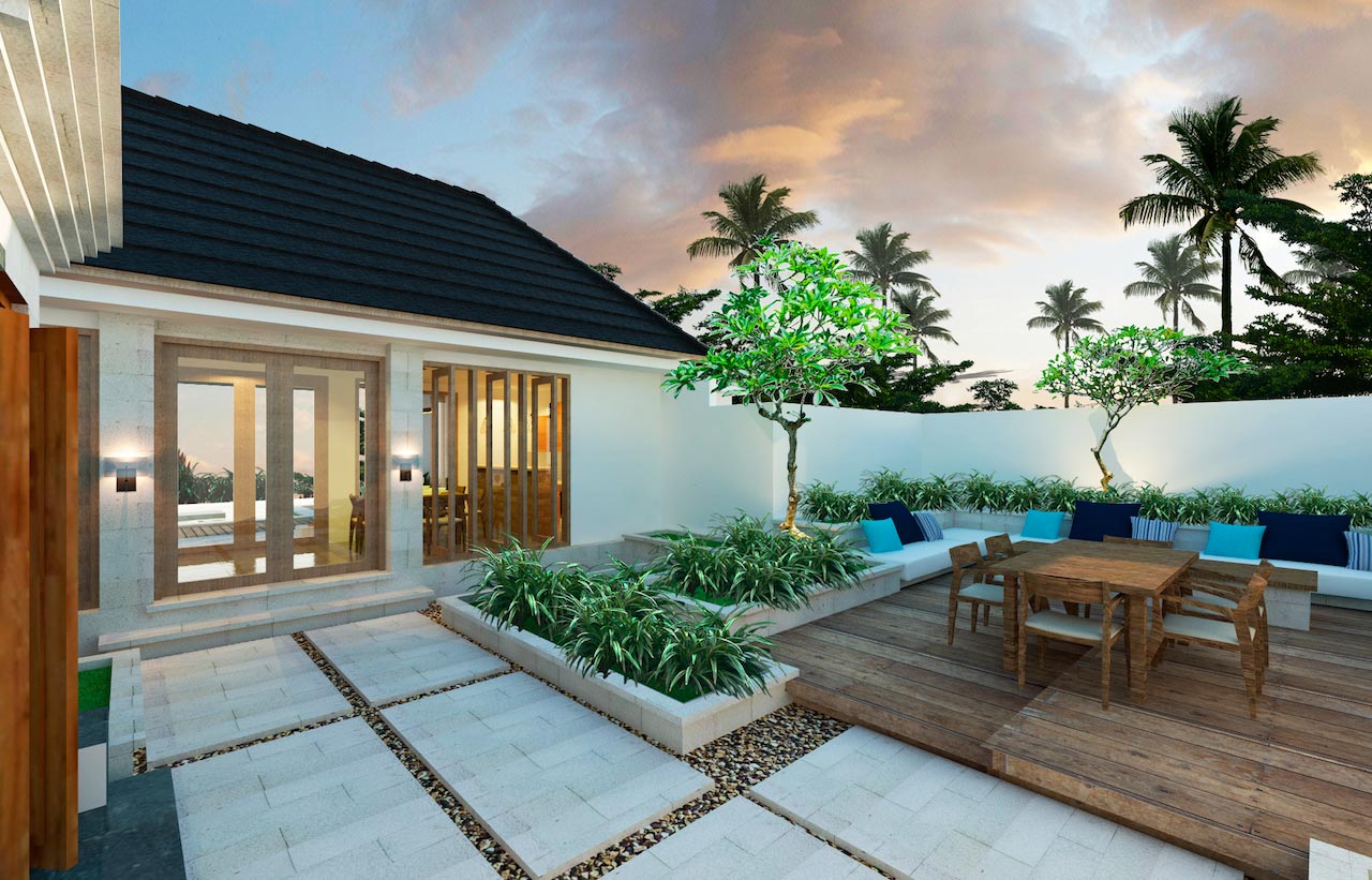  Villa   vendre   Bali  2 chambres traditionnelle Realty Luxe 